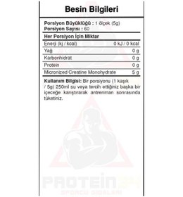 Resim Bigjoy Sports Creabig Powder Aromasız 300 Gr 60 Servis Creatine 
