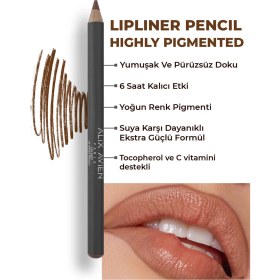 Resim Alix Avien Uzun Süre Kalıcı Dağılma Yapmayan Nemlendirici Dudak Kalemi Lipliner Pencil 09 Warm Brown 