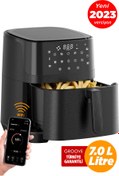 Resim Groove Max XXL 7L 1800 W WiFi Smart Airfryer Beyaz Yağsız Sıcak Hava Fritözü Groove