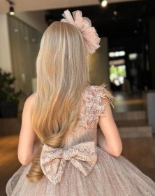 Resim Uğur Böceği Çocuk Kat Kat Abiye Kostüm 3'lü Set Bej 