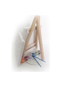 Resim Goril & Maymun Çocuk Ressam Seti - 20 X 20 Cm Önçizimli Tuval, 2 Ad. Fırça, Palet, Boyalar Ve Şövale 