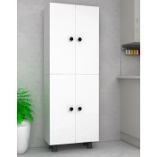 Resim Home Gallery Mdf 6 Bölmeli 4 Kapaklı Çok Amaçlı Dolap Kiler Banyo Mutfak Dolabı 