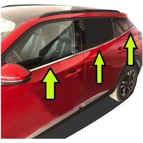 Resim Peugeot 2008 Cam Çitası 6 Prç Krom 2020 2021 2022 2023 