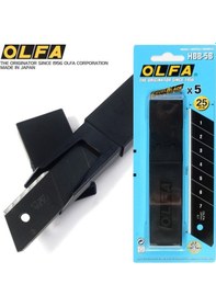 Resim Olfa Hbb-5b Ultra Keskin Siyah 25 Mm Maket Bıçak Yedeği 5 Li Paket 
