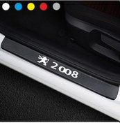 Resim Peugeot 2008 İçin Özel Yeni Uyumlu Aksesuar Oto Kapı Eşiği Özel Yeni Sticker Karbon 4 Adet 