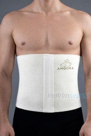 Resim Yün Korse %100 Angora Giydirmeli ince Unisex Bel Korsesi - Isı Tutucu, Lastik Geçmeli Bel Destekleyici - 7 / XL 