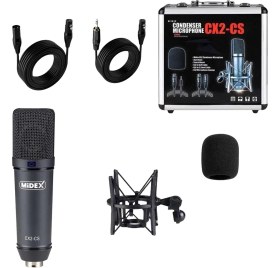 Resim Midex Cx2-Q Pro Set Üst Seviye Condenser Stüdyo Ses Kayıt Mikrofonu standı seti 