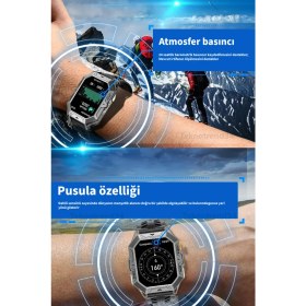 Resim Bakeey X1 Pro Akıllı Saat | 100 Gün Pil Ömrü | 46MM Amoled Ekran | Bluetooth Aramalı | Askeri Stil Pusulalı 