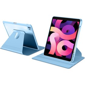 Resim ZMOBILE Ipad Pro 12.9" 5.nesil 2021 M1 Uyumlu Kılıf Simplism 360 Dönen Yatay Dikey Standlı Kalemlikli 