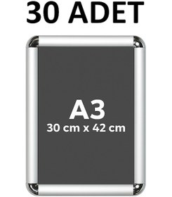 Resim 30 Adet A3 Eko Seri Çerçeve Rondo Köşe Aç Kapa Açılır Kapanır 