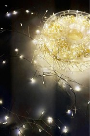 Resim BeySüS Yılbaşı Ağacı 30 Metre Dallı LED Tel Işık Gün Işığı Kumandalı Fonksiyonlu Peri Led 