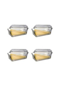 Resim Paşabahçe Tereyağlık Kahvaltılık Cam Saklama Kabı 4'lü Set Şeffaf 