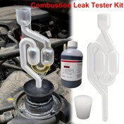 Resim Yanma Sızıntı Test Cihazı Kiti, Üflemeli Başlık Conta Blok Dedektörü Benzin/Dizel Sıvısı, 50ml Sıvı 25 test Benzin/Dizel 