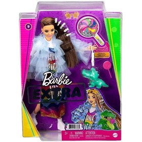 Resim Barbie Extra Renkli Elbiseli Bebeği Gyj78 