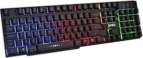 Resim Preo My Game MG51 Rainbow Aydınlatma Kablolu Türkçe Q Gaming Klavye Siyah 