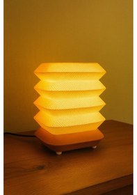 Resim Modern Led Abajur Sıcak Işık Dekoratif Masa Lambası Beyaz 