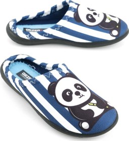 Resim GEZER Erkek Çocuk Kışlık Panda Ev Bahçe Rahat Taban Gondol Terlik 