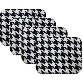 Resim Knsz Oturma Minderi 4 Lü Zengin&mağrur&uslu Kono Kumaş Tel Bar Sandalyesi İçin Siyah 