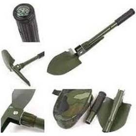 Resim 2ın1 Kazma - Kürek Katlanır - Vidalı Portatif Sap Pusulalı 4434 