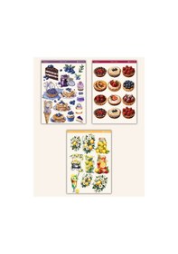 Resim 6 Lı Yummy Temalı Sticker Seti 12x17 Cm Bullet Journal, Scrapbook, Ajanda Ve Planlayıcı İçin Diğer 