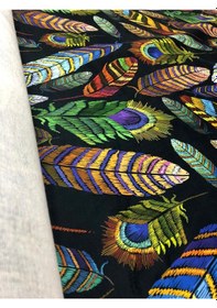 Resim Enesar Home Kuş Tüyü Desen Dijital Baski Döşemelik Kumaş 100 x 140 cm 