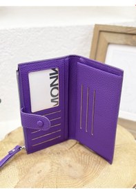Resim Monk Mw04 Telefon Bölmeli Büyük Cüzdan Kadın Çok Renkli 