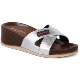Resim Pierre Cardin 7010 Ortopedik Yüksek Topuk Kadın Terlik 867800000713 41 Gümüş Gümüş 
