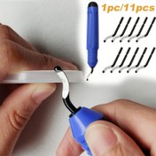 Resim 1/11 adet El Burr Kesme Bıçağı Kazıyıcı Pah Kırma Aracı Deburring Kesiciler Seti Burr Çıkarıcı El Aracı Bakır Boru Reamer Aracı, Parçalar Ahşap Plastik Alüminyum Bakır ve Çelik için 