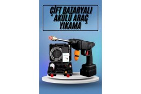 Resim MiraLive Bahçe Sulama Tabancası Makinesi Yüksek Basınçlı Akülü Yıkama Makinesi 