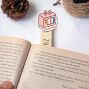 Resim TV Simgeli İsimli Ahşap Kitap Okuma Ayracı 