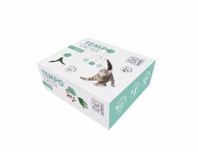 Resim M-Pets Tampo Catnipli Ödül Hazneli Plastik Kedi Oyuncağı 12.5x9.5x5.5 Cm Yeşil 