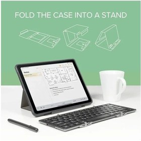 Resim Plugable Katlanabilir Tam Boyutlu Bluetooth Klavye 