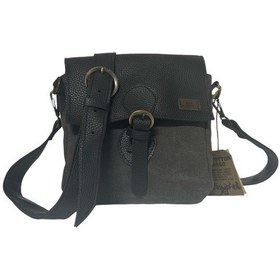 Resim Old Cotton Cargo Kaliteli Su Geçirmez Unisex Küçük Kanvas Günlük Postacı Çantası 20 Cm X 20 Cm Siyah 