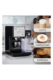 Resim Breville Espresso, Cappuccino ve Latte Makinesi | 19 Bar Italyan Pompa | Otomatik Süt Köpürtücü 
