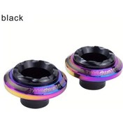 Resim Hightower 2 Adet Motosiklet Alaşımlı Elektrikli Scooter Korumalığı Çarpışma Önleyici Şok Emici Pabuçlar Siyah 