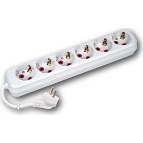 Resim Günsan Elektrik GÜNSAN VISAGE 6'LI (Ç.K) ANH. TOPRAKLI GRUP PRİZ ( 2 MT ) 
