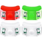 Resim 4 x LED Tekne Navigasyon Işıkları Tekne Yat Motorlu Tekne Bisiklet Avcılık Gece Çalışan Balık Tutma (Kırmızı, Yeşil, Beyaz) (Yurt Dışından) 
