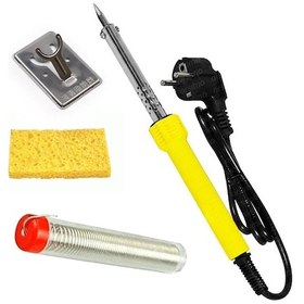 Resim 60 Watt Topraklı Profesyonel Lehim Kalem Havya Lüx Set Lehim Teli 