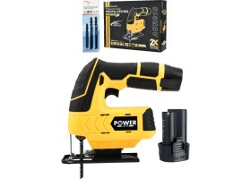 Resim Power Black 12V Çift Akülü Şarjlı Dekupaj Testere Makinesi 
