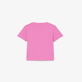 Resim Lacoste Bisiklet Yaka Çocuk Pembe T-Shirt 