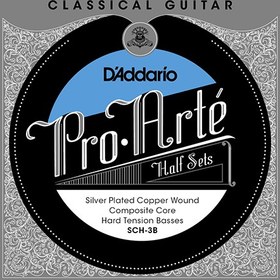 Resim D'Addario SCH-3B Pro-Arte Half Sets Composite Hard Tension Üst 3 Klasik Gitar Teli (Re-La-Mi) 