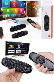 Resim Utelips Klavye Ve Mause Android Akıllı Tvlere Ve Bilgisayarlara Uyumlu Joistic Mouse Fare Air Mouse 2.4ghz 