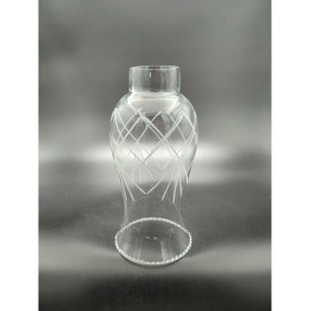 Resim Kuğulu Avize Avize Lamba Camı Küçük Şeffaf Dekorlu E.14 (Alt Çap: 4,50cm- h: 17,50cm)Mum ampule göre. 