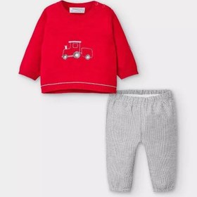Resim Mayoral erkek bebek kazak pantolon 2 li set 2557 - KIRMIZI / 0-1 ay 