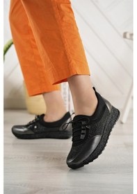 Resim Nesil Shoes Acr 15 Platin Taşlı Strech Kadın Ayakkabı-platin Çatlak Platin 