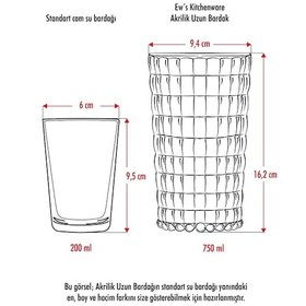 Resim Allegra Koyu Yeşil 6 Lı Bardak Seti 750 Ml Akrilik Malzeme - Cam Değildir Kırılmaya Dayanıklı Diğer 