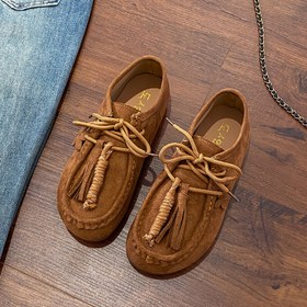 Resim Kadınlar için Vintage Püskül Detaylı Loaferlar - Yumuşak Kumaş Kayma Ayakkabılar, Rahat Yuvarlak Burun Tasarımı, Her Mevsim İçin Uygun ve Çok Yönlü, Çin Boyutlarında Mevcut (Geniş Ayaklar İçin Tavsiye Edilir), Bayan Ayakkabıları 