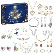 Resim Çocuklar İçin Noel Bilezikleri İçin Advent Takvimi Takıları 