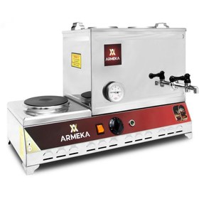 Resim ÖZEN ENDÜSTRİYEL MUTFAK Armeka 30 Litre Pleytli Çay Kazanı Kahveci Kazanı Kahve Ve Çay Ocağı Inox Model 40'lık 