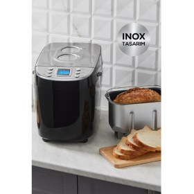 Resim Çift Bıçaklı Inox Ekmek ve Hamur Makinesi, 1500 G, Siyah 